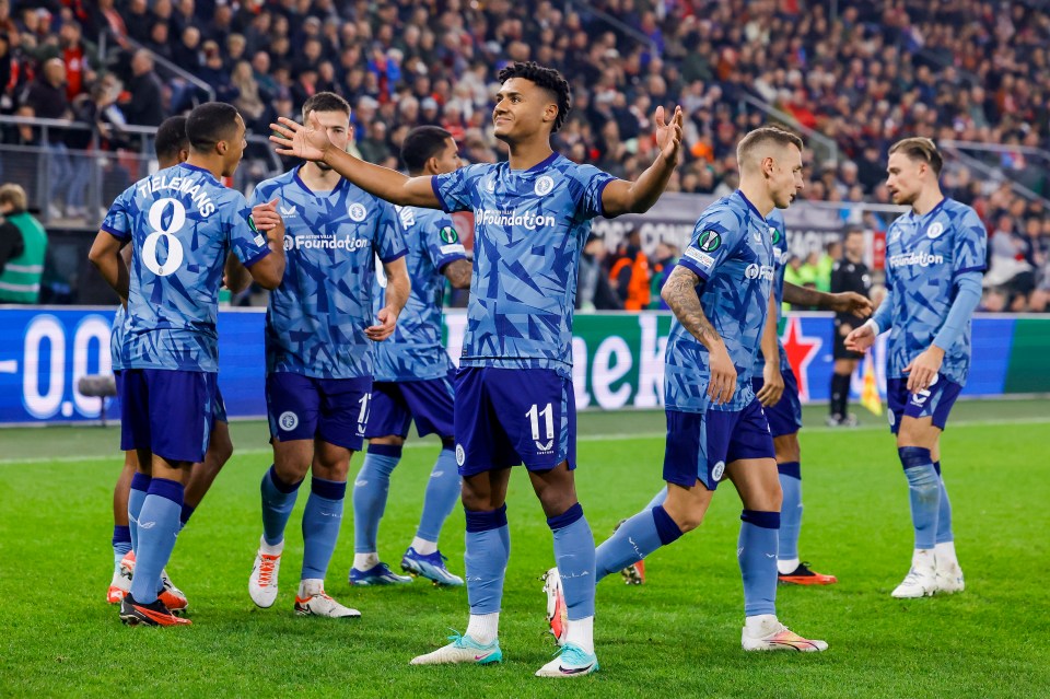 Ollie Watkins took in the adulation of the travelling fans