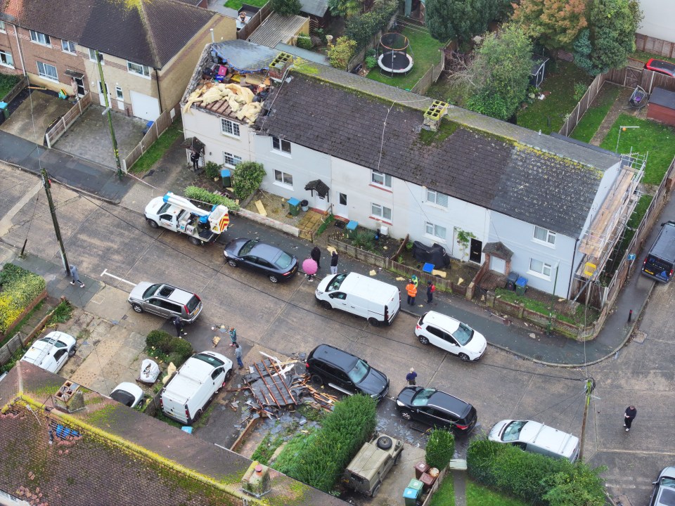 A tornado ripped the roof off a home in Littlehampton, West Sussex, on Saturday night