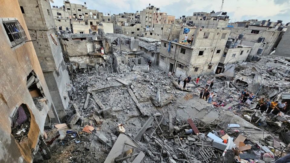 The aftermath of an airstrike in the northern Gaza Strip