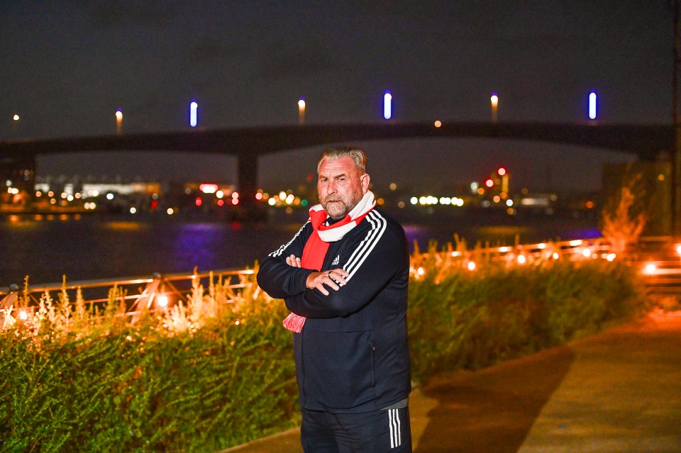 Perry McMillan is leading a campaign to have the bridge's colours changed to red