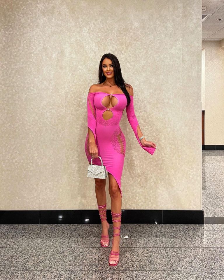 Rachel Stulhmann wowed fans in a pink cut-out dress on her birthday