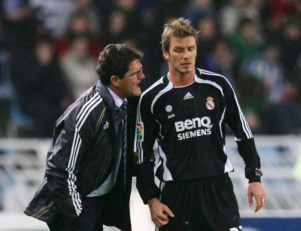 Fabio Capello said Beckham would ‘never play for Real Madrid again’ before the England star returned a month later