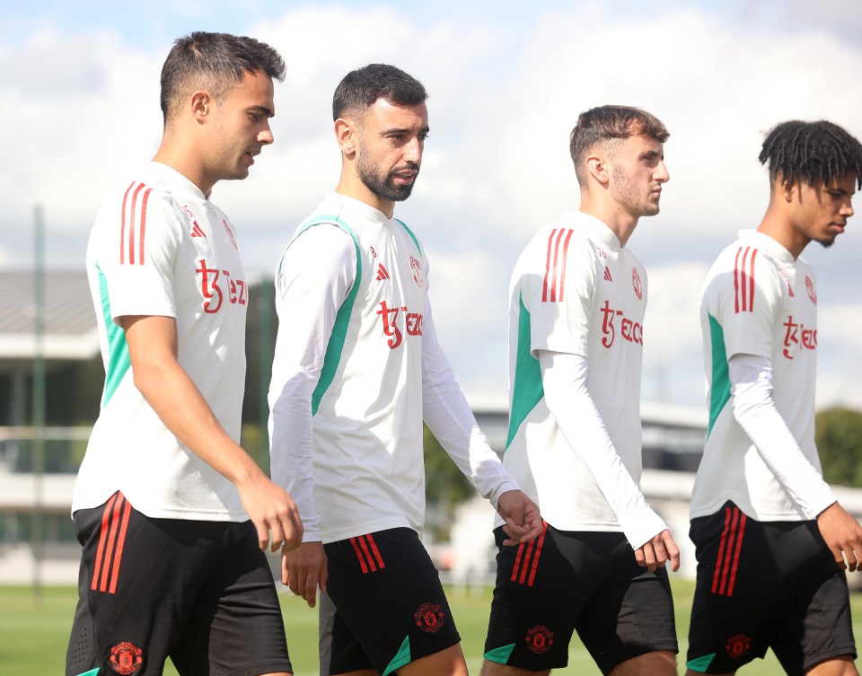 Sergio Reguilon is back in Man Utd training after missing the last four games with injury