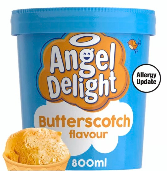 Morrisons has started selling Angel Delight ice cream tubs, in two classic flavours, strawberry and butterscotch