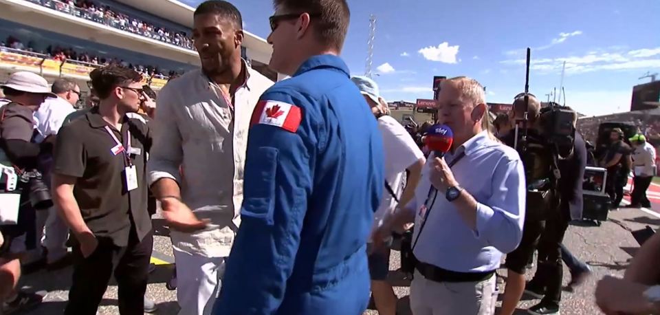 Fans were in stitches at the hilarious interaction at the US Grand Prix