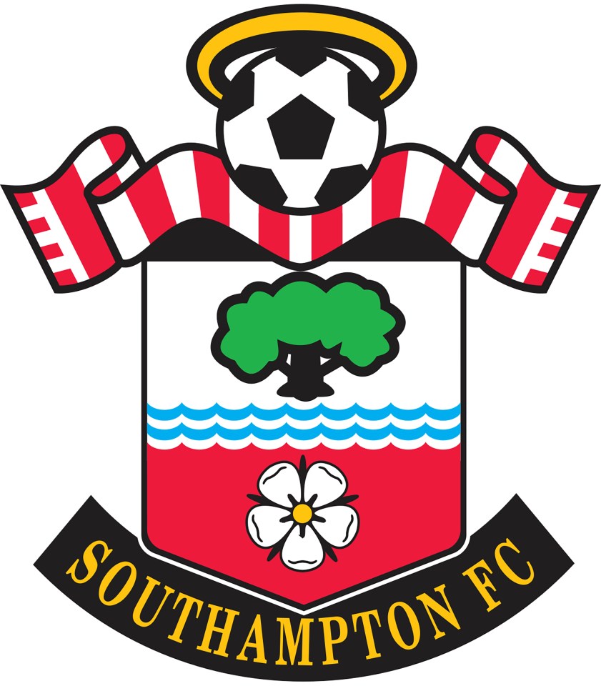 Southampton FC, nicknamed Saints, play in red and white