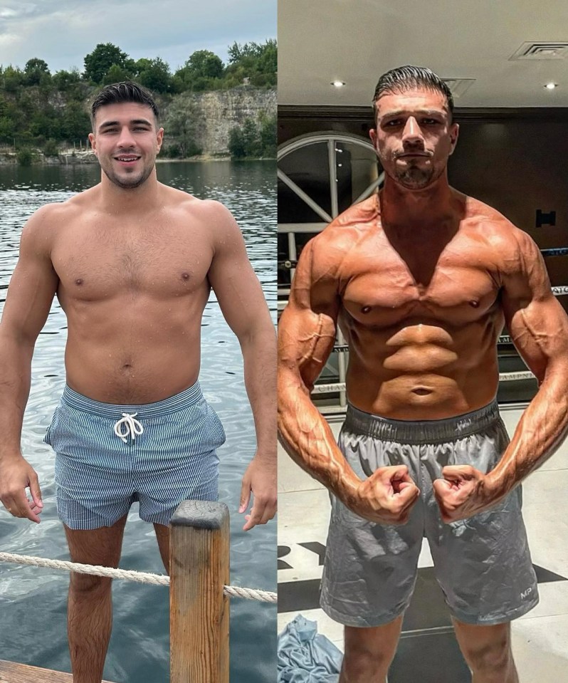 Tommy showed off his ripped body just weeks ahead of his big fight