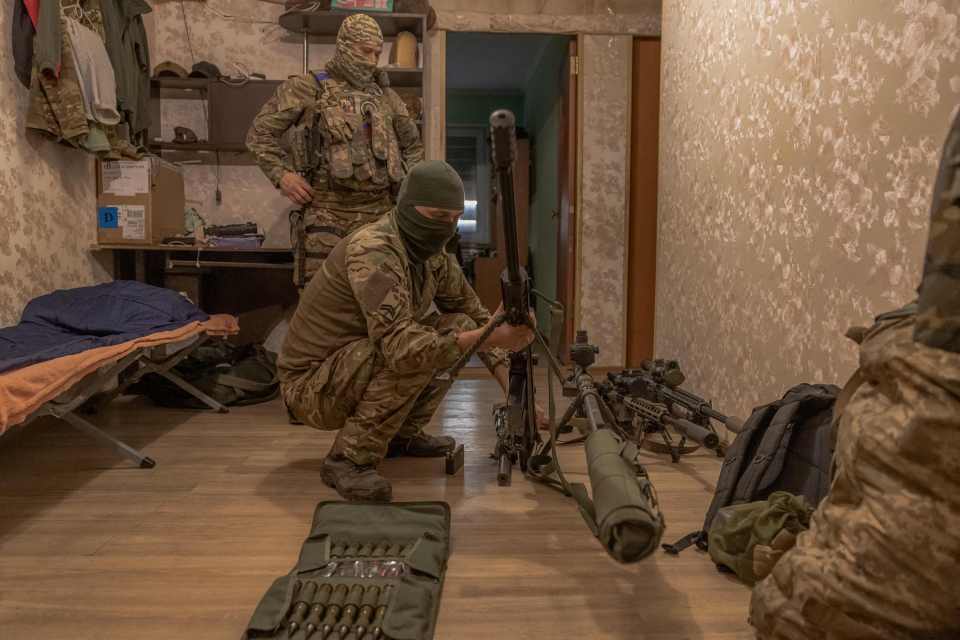 The team go through 10 months of training before they are sent out to fight using some of the most powerful weapons Ukraine has