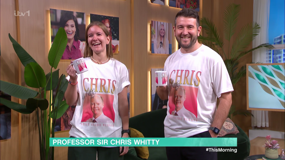 Two members of the team appeared wearing Chris Whitty merchandise