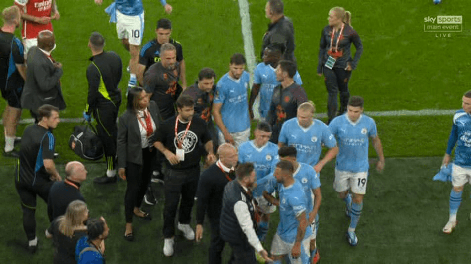 The incident took place at full-time when the City players went to the tunnel