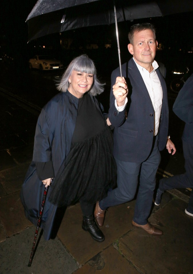 Comic actress Dawn French was snapped heading to the event