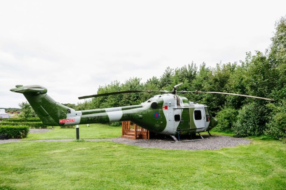 The helicopter once belonged to the British Army