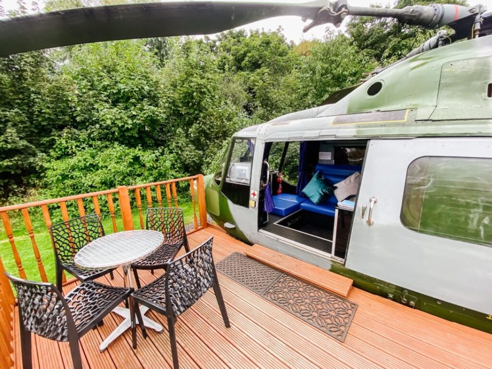 The home has its own private dining area outside