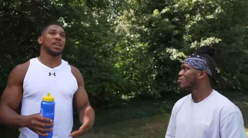 Anthony Joshua is open to fighting on the same card as influencer KSI