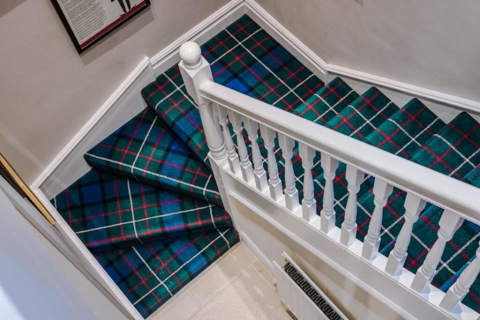 The 'Ferguson clan' tartan carpet staircase