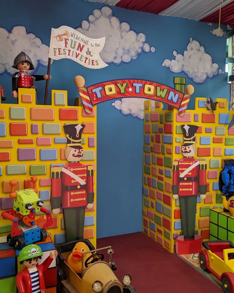 Spots where visitors can take selfies include a Toy Town exhibit