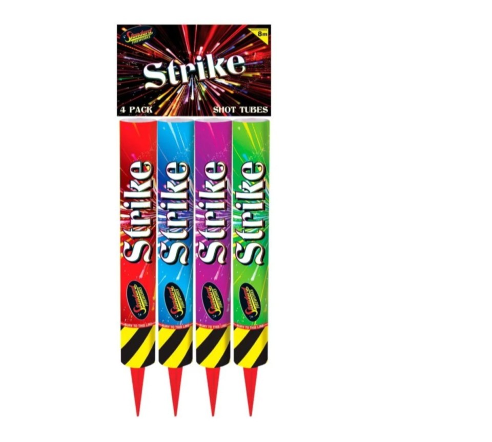 A pack of four firework shot tubes from Lidl costs £4.99