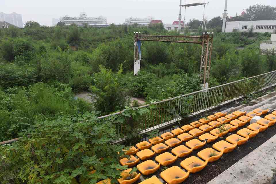 The Beijing 2008 venues weren't maintained after the Games - with the BMX track now overgrown