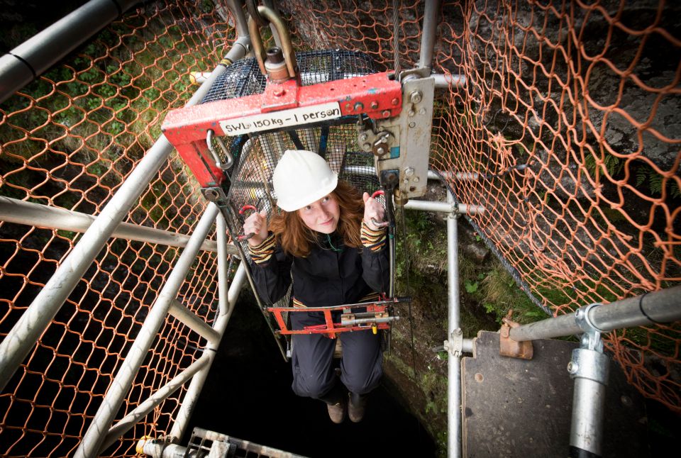 Twice a year visitors can be lowered down into the cavern on a winch