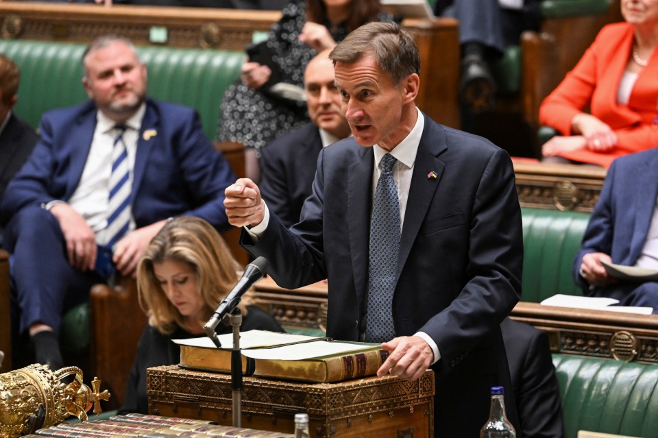 Chancellor of the Exchequer Jeremy Hunt pictured giving the Autumn Statement at the House of Commons in London in November 2022