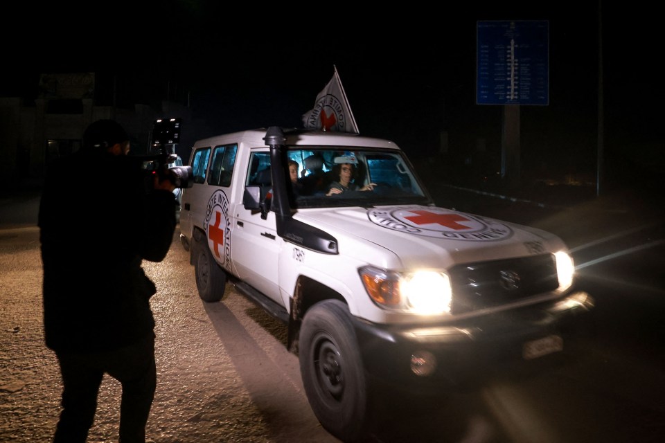 Six more Israeli hostages were taken by the Red Cross to Israel