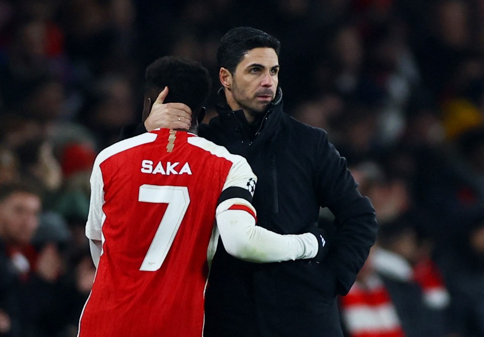 Arteta has frustrated Dream Team bosses in regards to Saka's availability this season