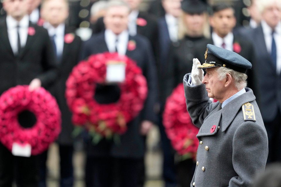 King Charles today brought the nation together as he led the Remembrance Day service