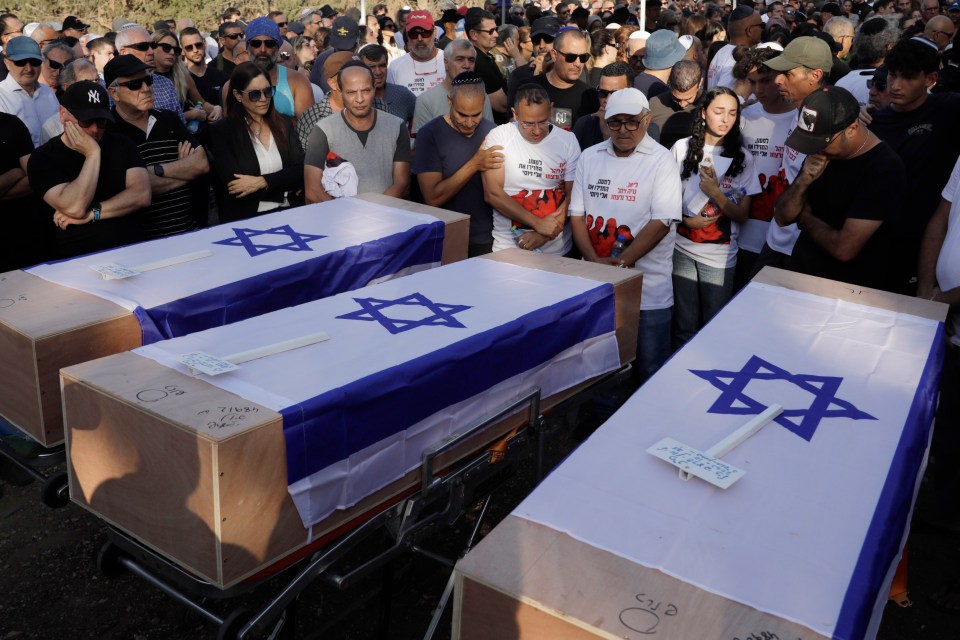 Funerals in Israel following the massacres by Hamas