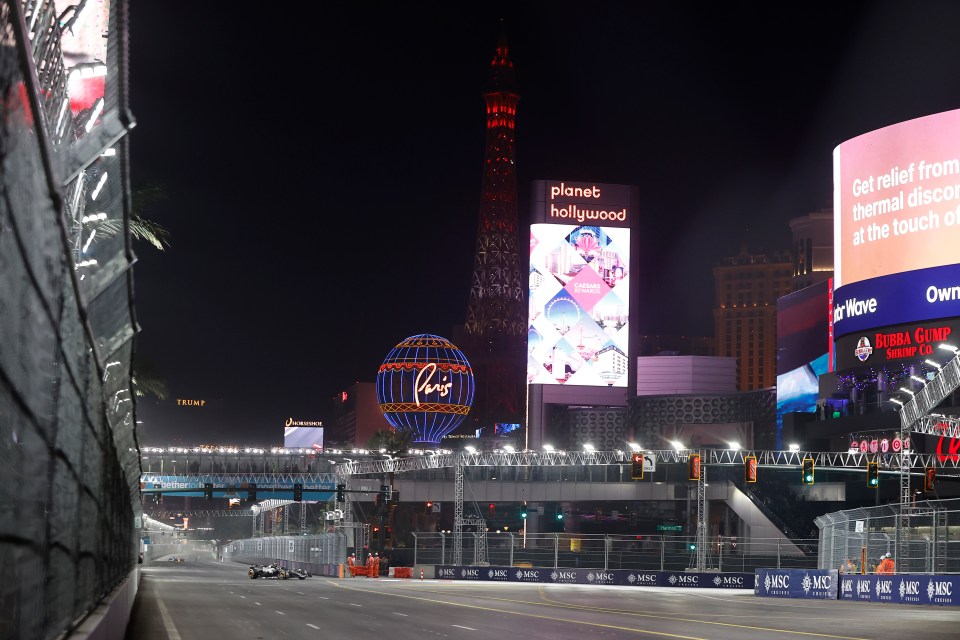 The track takes in some of the famous Vegas sights