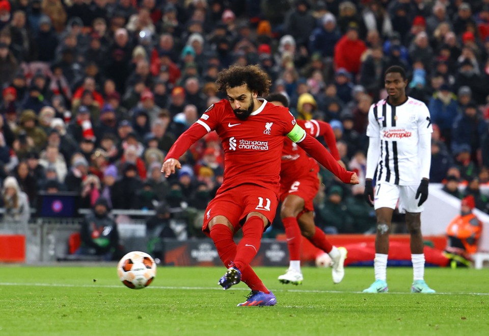 Mo Salah made it three from the penalty spot