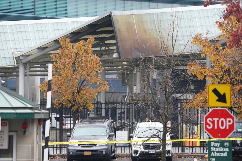 The car reportedly crashed into a checkpoint building at a high rate of speed