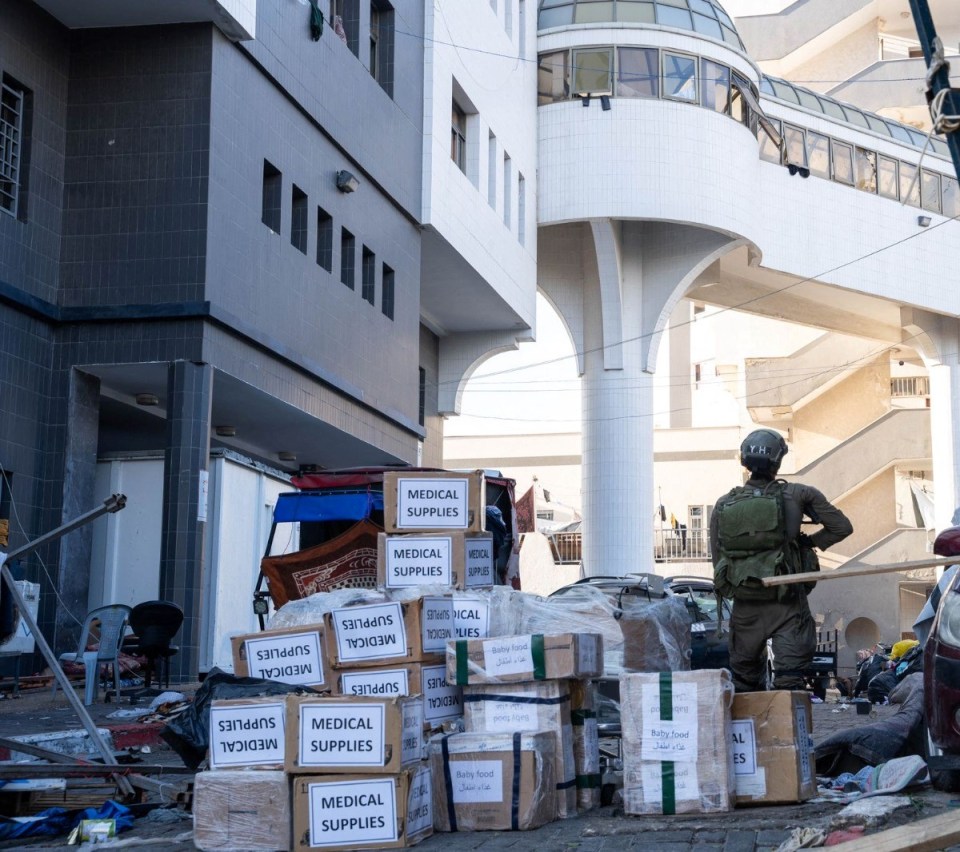 The IDF delivered medical supplies to the Al-Shifa hospital during an operation to wipe out Hamas terrorists