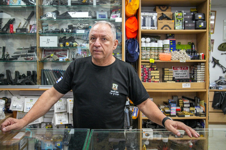 Gun shop owner Yair Yaifrach said he is the busiest he has ever been in the 24 years he has had the store