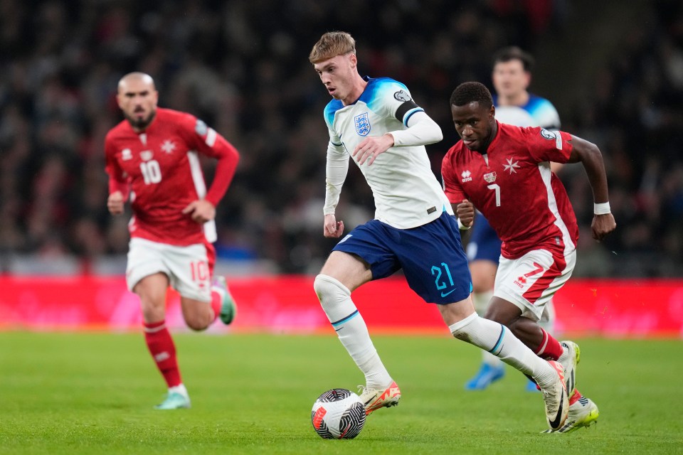 Cole Palmer looked hungry on his England debut after coming on for Marcus Rashford after 61 minutes at Wembley