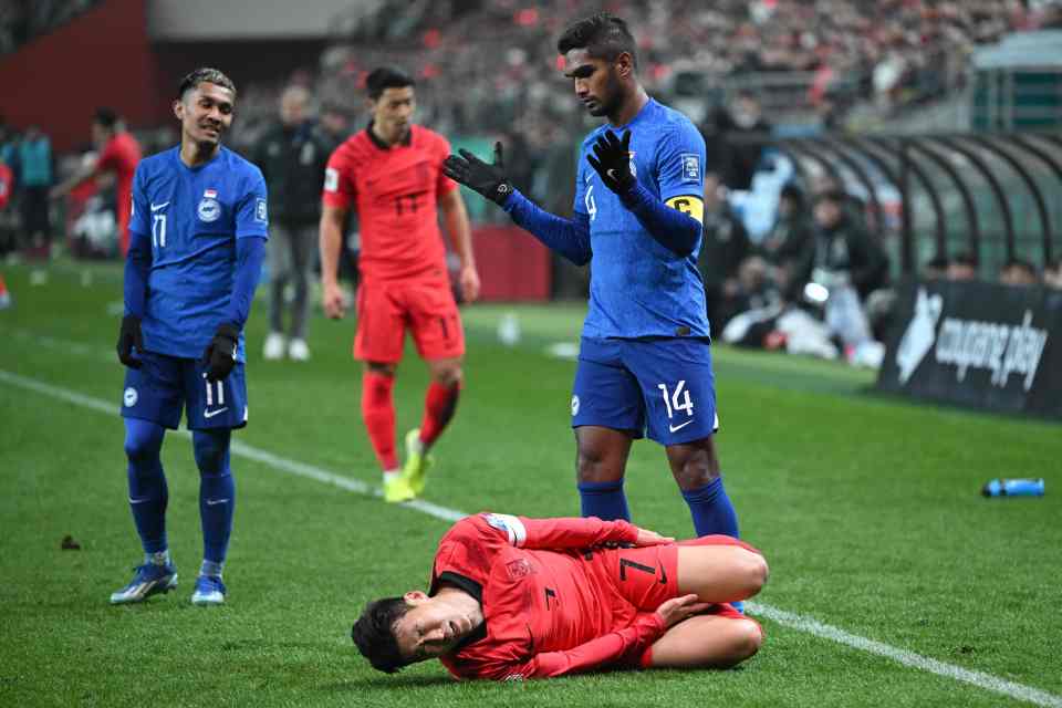 Son clutched his foot vs Singapore and was in clear pain