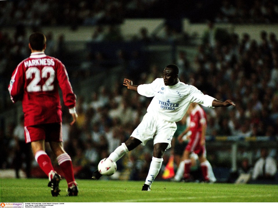 Tony Yeboah’s thunderbolt crashed down off the crossbar and into the net