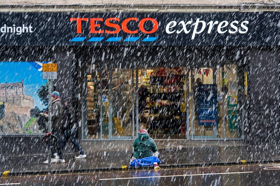 A chilly downpour in Edinburgh at the weekend