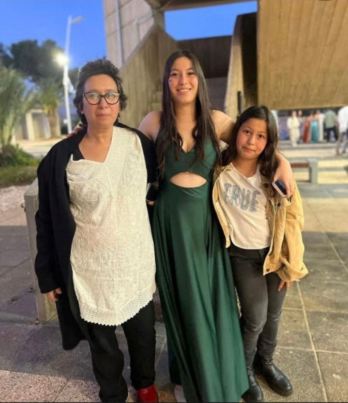 Karina Engelbert, 52, and her two children Mika, 18, and 11-year-old Yuval have been freed