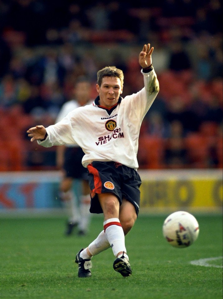 The midfielder's United debut came against Swindon in 1996