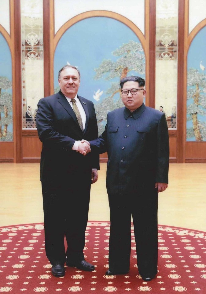 CIA director Mike Pompeo, pictured left, secretly met the North Korean leader in Pyongyang ahead of the notorious Trump-Kim summit in 2018