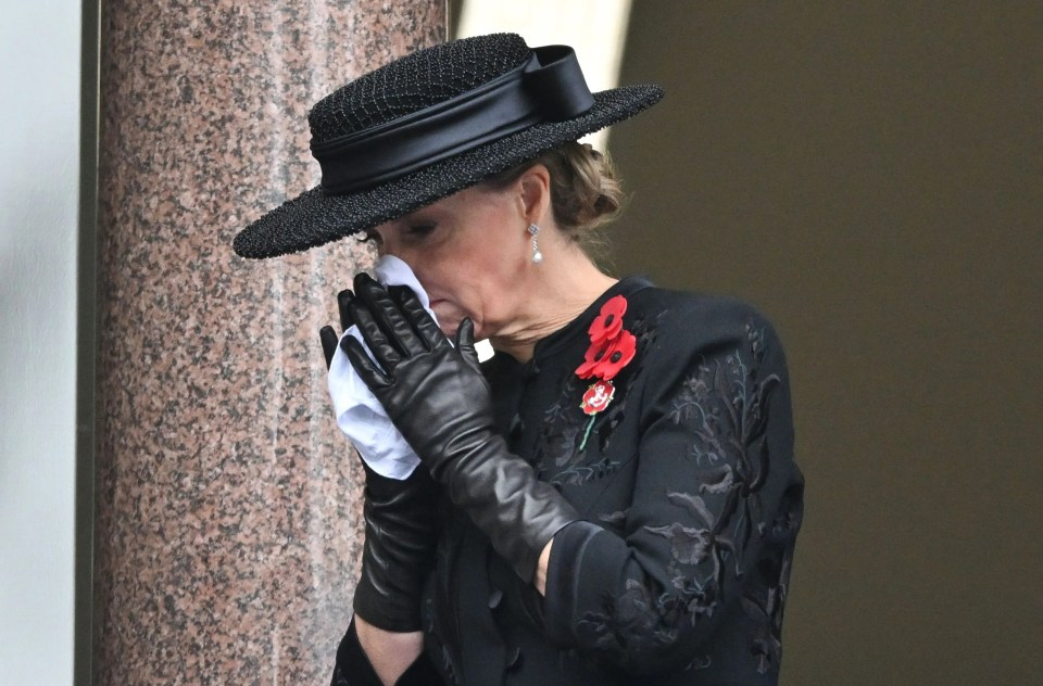 Sophie Duchess of Edinburgh appeared emotional during the service