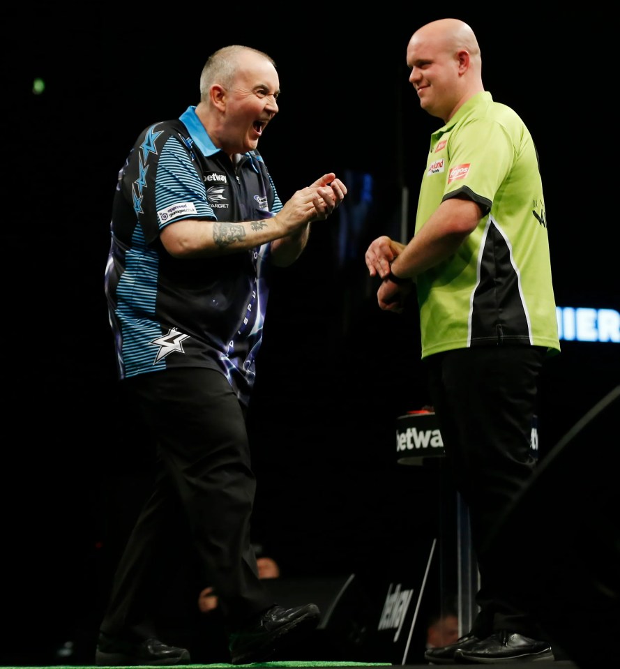 Phil Taylor, left, and Michael van Gerwen were two of Mardle’s picks