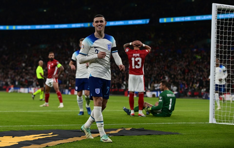 Enrico Pepe can't believe his bad luck for an early own goal while Phil Foden enjoys his good fortune after providing the assist