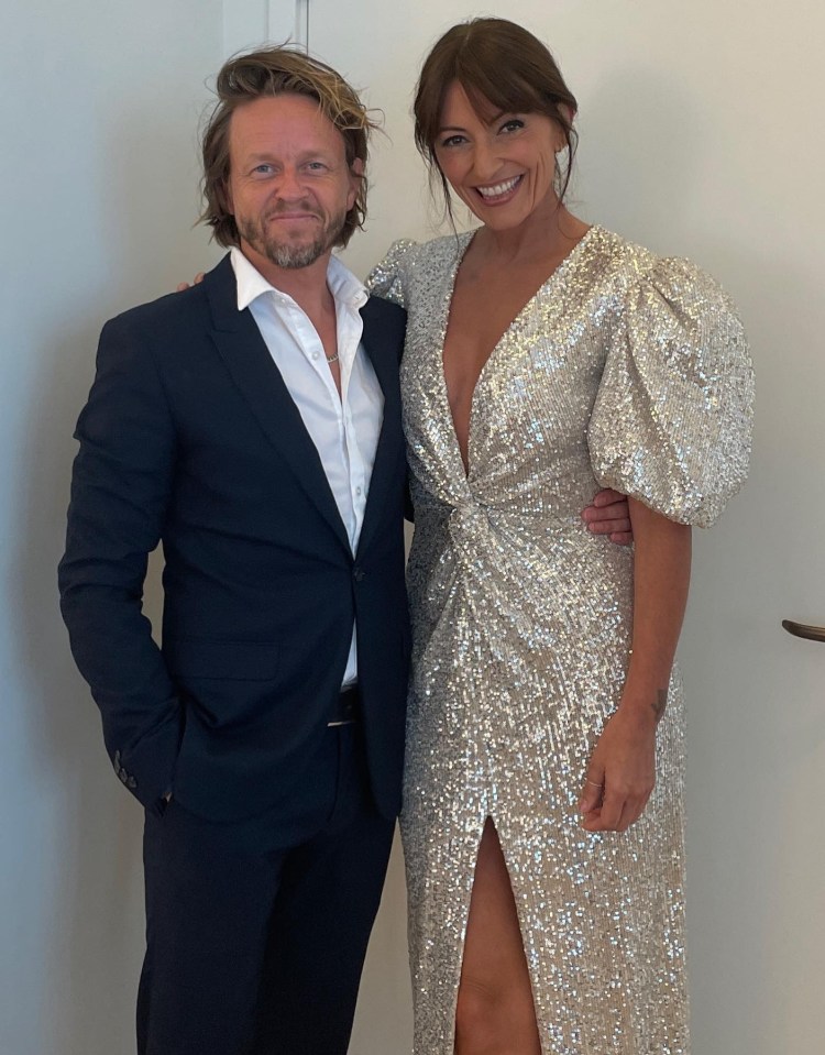 Davina with hairstylist partner Michael Douglas