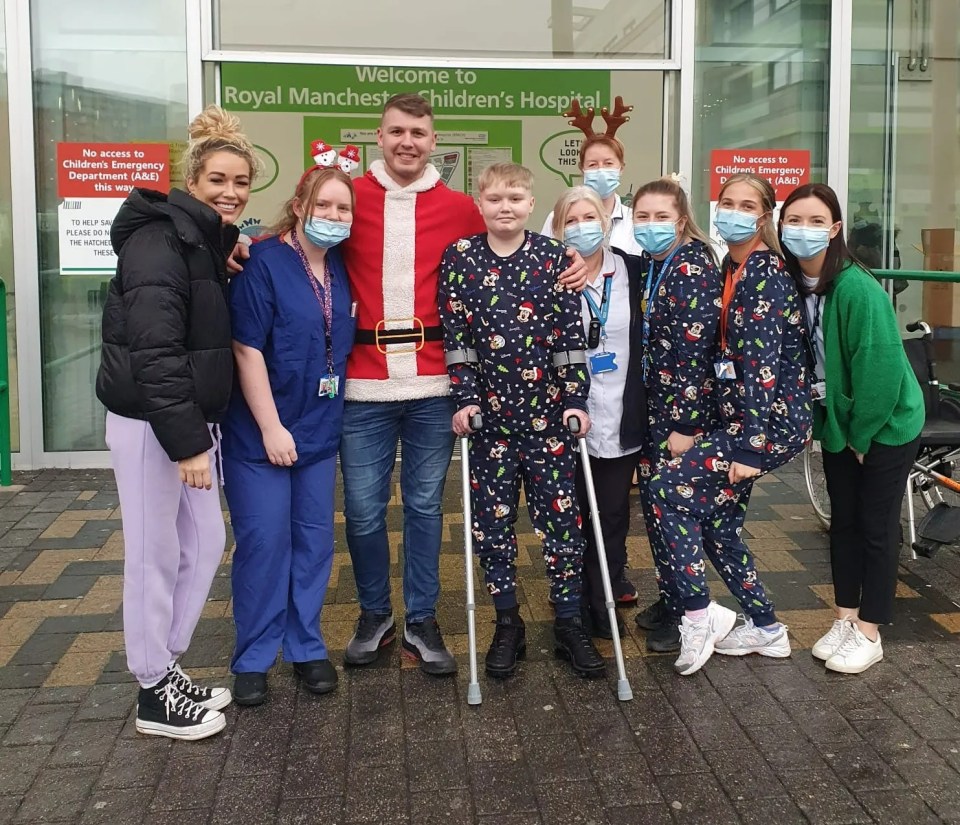 Doctors were amazed by how well Oliver recovered and he was finally able to leave hospital with the help of crutches after eight months of care