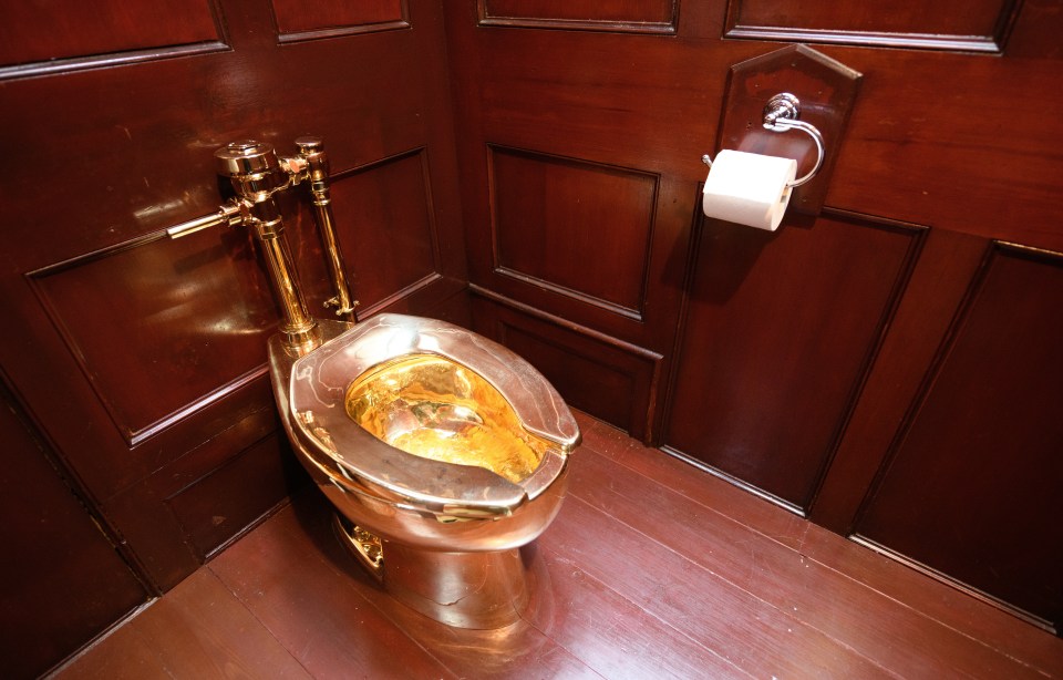 This solid gold toilet was stolen from Blenheim Palace