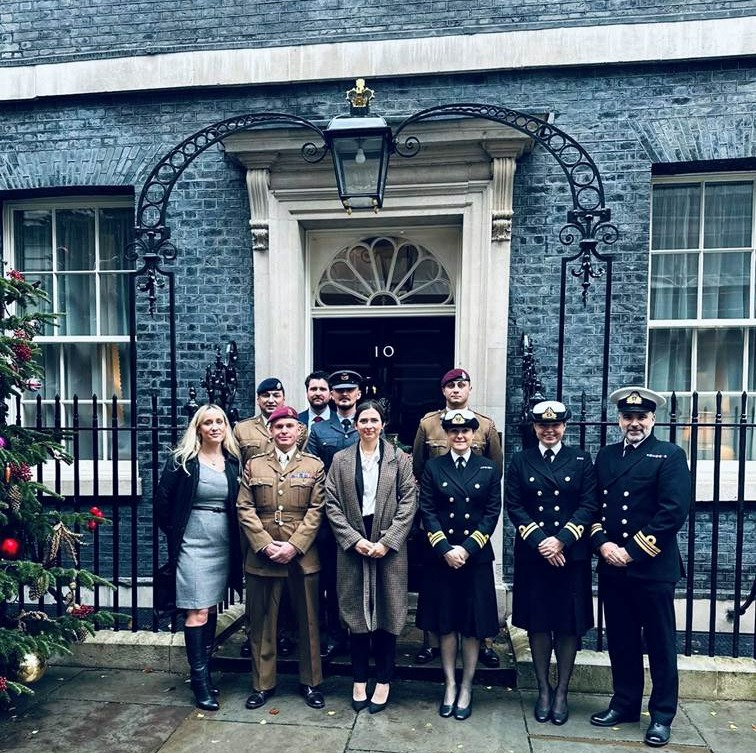 Military charity Tickets For Troops has been celebrated at Downing Street