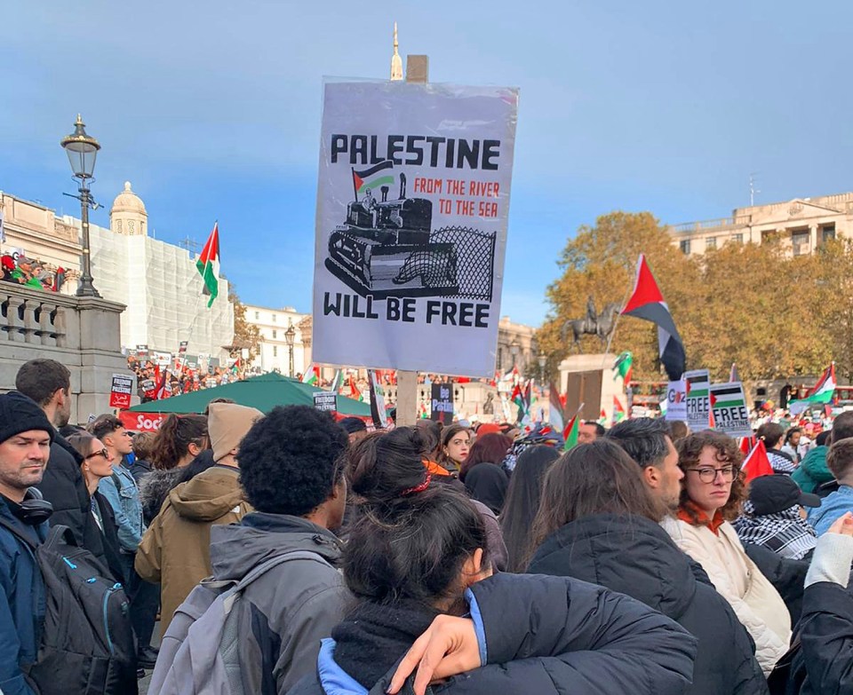 Protesters gathered in Trafalgar Square while sit-ins were held at Oxford Circus, Picadilly and at Charing Cross Station