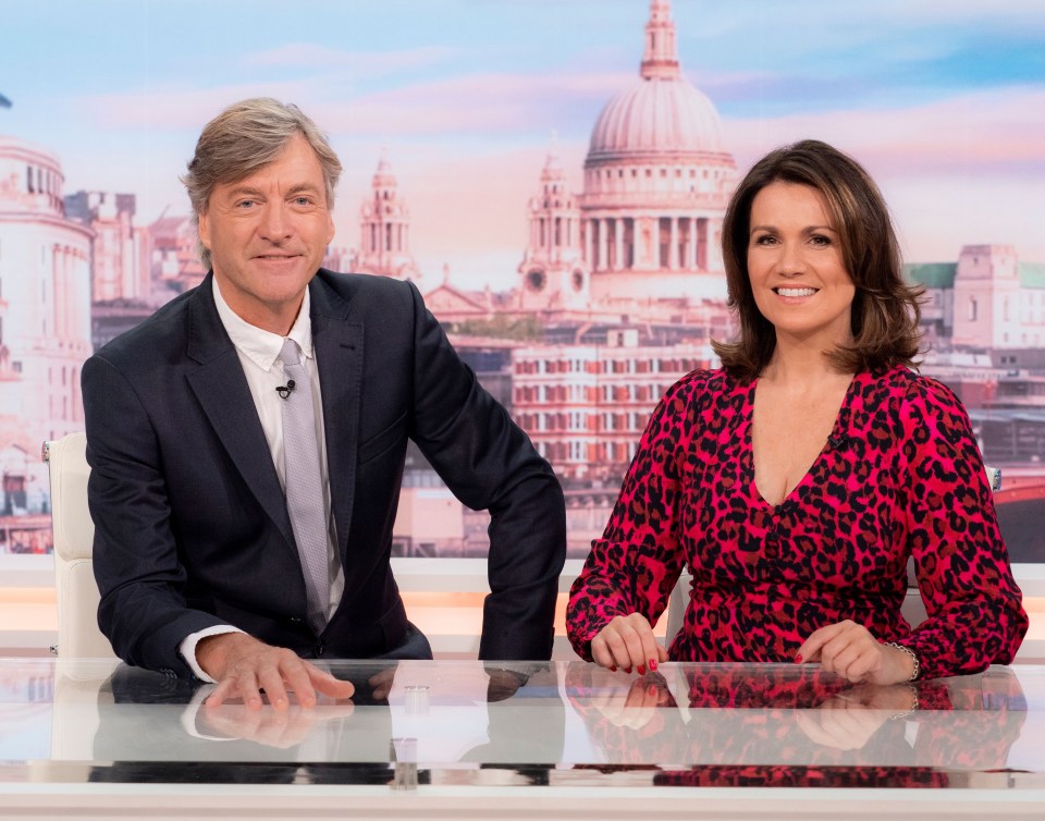 Editorial use only Mandatory Credit: Photo by Ken McKay/ITV/Shutterstock (13622422a) Richard Madeley, Susanna Reid 'Good Morning Britain' TV show, London, UK - 14 Nov 2022