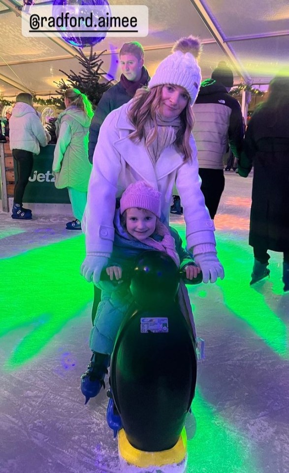 The family enjoyed some ice skating in the Scottish city